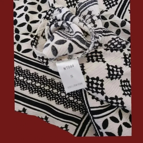 THML shark bite hem spaguetti strap  blue/red/ black dress size Small - Picture 7 of 10